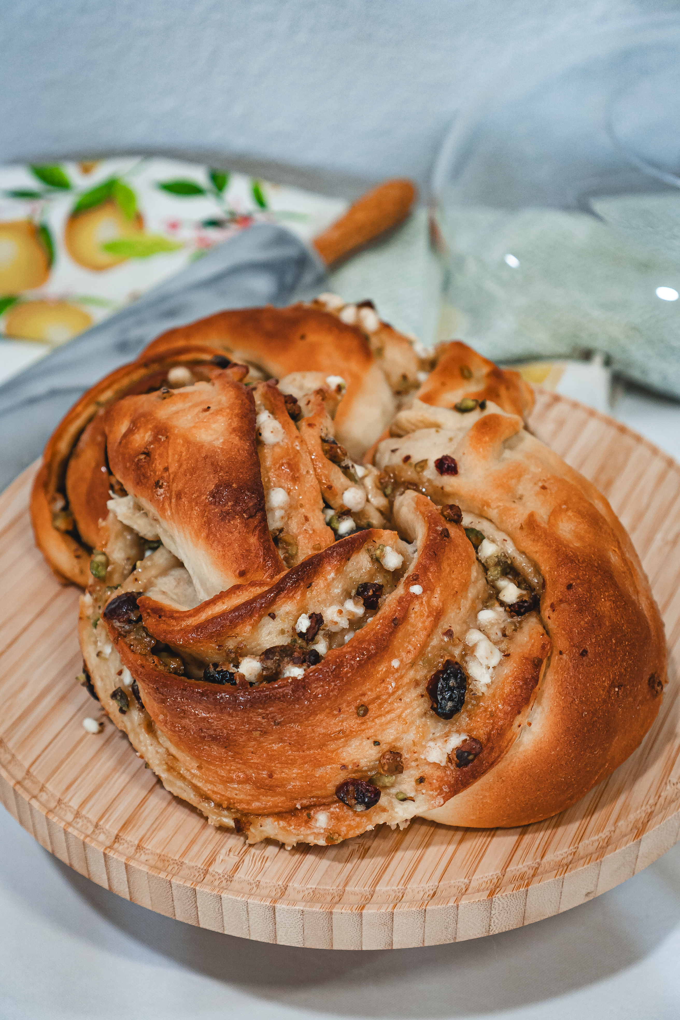 Cranberry Pistachio Wreath Bread